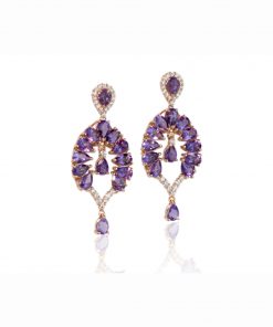 Devis_Palazzi_18k_gold_Earring_Treasures_of_Elegance_Collection_with_Natural_Diamonds_and_Amethysts_front